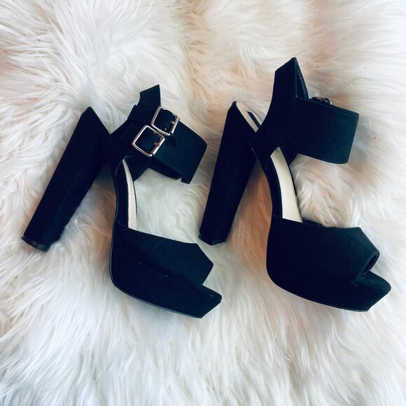 Platform Babydoll Shoes with Velvety Finish Size 6 - Picture 7 of 8